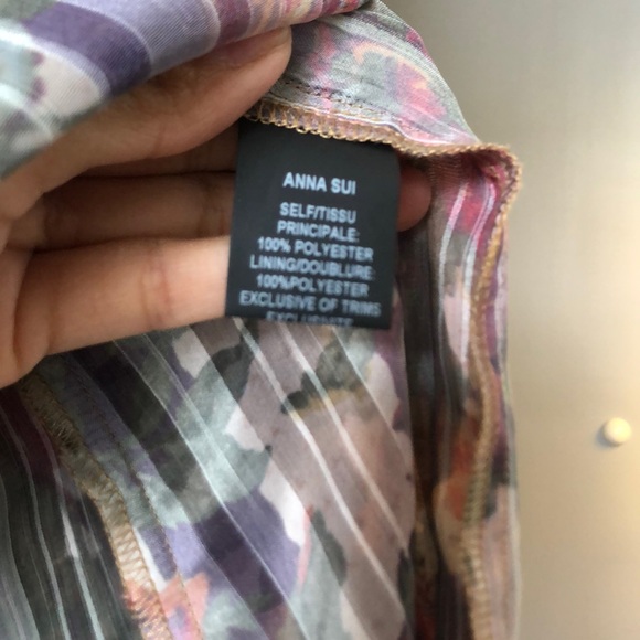 Anna Sui Resort 2018 High Neck Lace Floral Dress - Picture 7 of 9